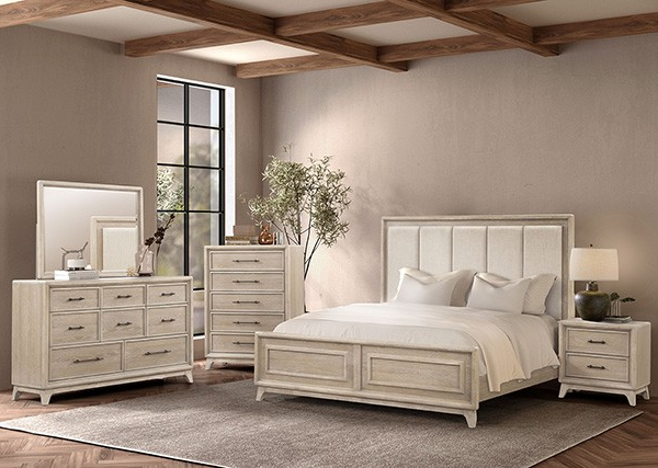 FM7600AK Queen Set | Bed, Nigthstand, Dresser, Mirror (4 pcs)